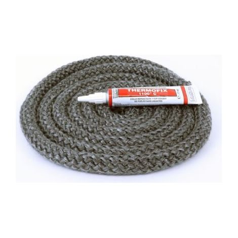 Joint rond tressé ø 15 mm x 2,5 m + colle (1/2)