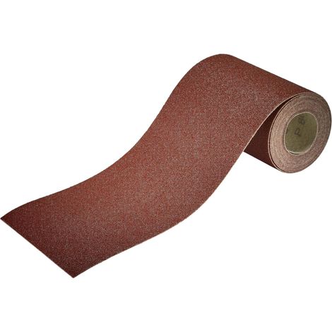 1 rouleau de papier auto-agrippant, largeur 115mm x longueur 10m, grain corindon 80, grain 80, 4 pouces x 115mm (1/5)