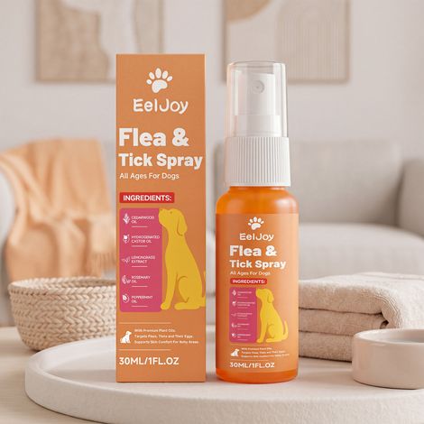Spray anti-puces et tiques pour chiens - nettoie en douceur et laisse le pelage de votre animal confortable et frais - protection quotidienne contre les puces et les tiques - 30 ml (1/5)