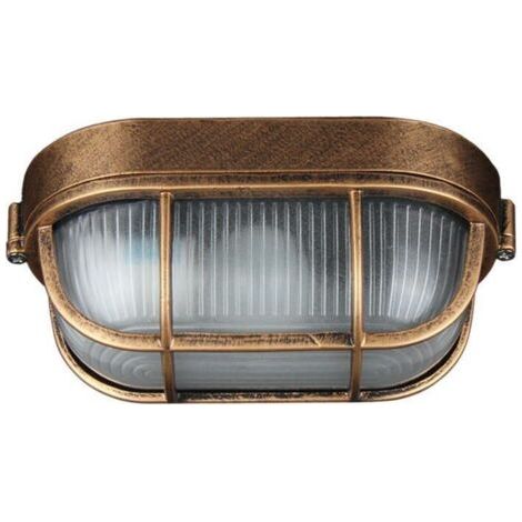 Applique D'extérieur Lampe Murale Industrielle Rétro Lampe De Bateau Ovale hublot Lampe, elliptique Plafonnier Applique Éclairage Luminaire, Pour l’Intérieur et l’Extérieur E27 (1/5)