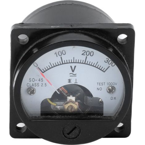 Voltmètre analogique rond ABS SO-45 – Cadran précis 0-300 V AC pour installation électrique professionnelle (1/5)