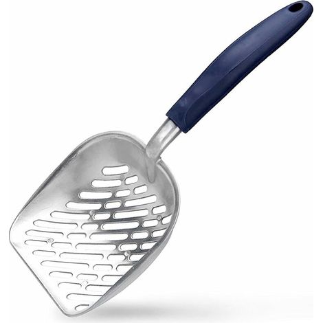 Kitty Animal Metal Cat Litter Scooper Shovel Poop Remover with Long Handle for Pets, Blue (1/5)