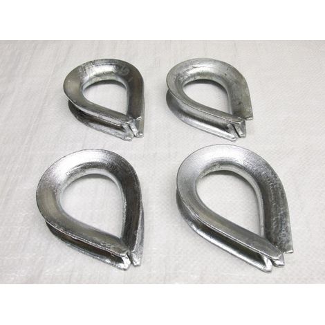X4 22MM Galvanised Thimbles To BS464 - Lifting Heavy Duty Galv 7/8 Inch (1/2)