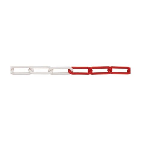 MORAVIA PE-Gliederkette - Gliederstärke 6 mm - rot-weiß, VE 10 m Absperrkette (1/4)