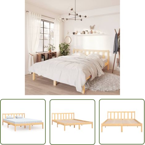 Lit Bois de pin massif 160x200 13 (1/5)