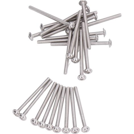 50 Stück Flanschschrauben mit Linsenkopf, A2-70 Edelstahl, Linsenkopf-Innensechskantschrauben, Set M3x40 mm (1/5)
