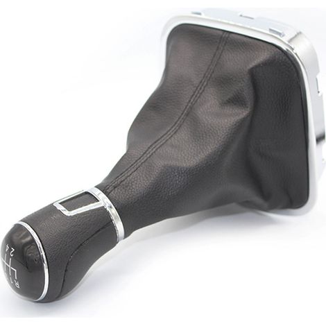 Manette de vitesse 5 vitesses, soufflet en cuir synthétique imperméable, surface lisse, gaine de levier manuel (1/5)