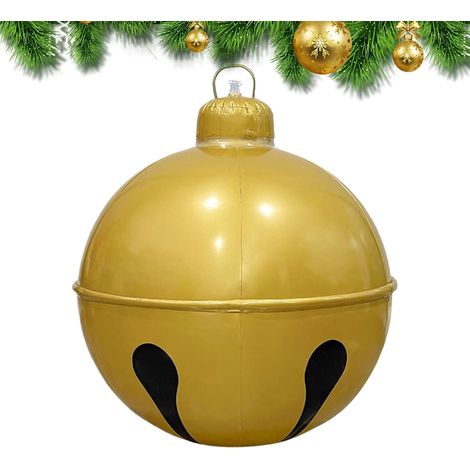 Décorations De Noël Gonflables Décoration De Cloche en PVC  Ornements De Boule De Noël Pour Decoration Intérieure Et Extérieure Pour Fête Pour Fenêtre Pour Arbres D'Hiver Pour Maison (1/5)