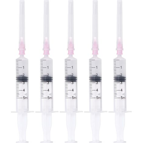 5 seringues à encre 5ml en plastique avec échelle, outil de remplissage pour cartouche d'imprimante (1/5)
