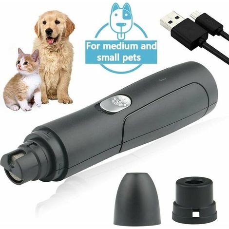 Electric Dog Nail Clipper, USB Rechargeable Ultra-Quiet Safe Electric Nail Clipper for Dog Cat and Other Animals (1/5)