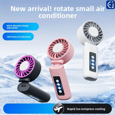 Mini Ventilateur Portable Rechargeable, Ventilateur de Poche avec Charge Rapide USB-C(Blanc) (1/5)