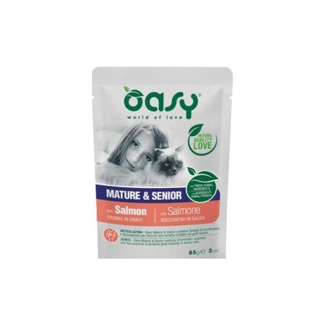 Oasy Lifestage Sachet pour chat senior 85 g Saumon 85 g