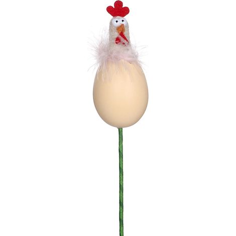 Arrangement De Table De Pâques - Poussin Et Œuf Avec Branches Florales - Décoration Pour Intérieur Et Fête - 1 Pièce (1/4)