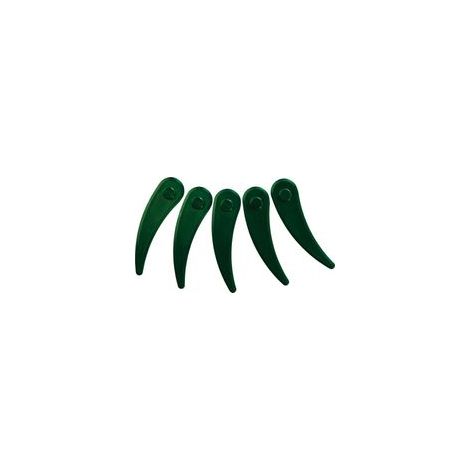 Lot de 5 lames de jardinage - Accessoire de coupe - Compatible avec les tondeuses Bosch (vert) (1/4)