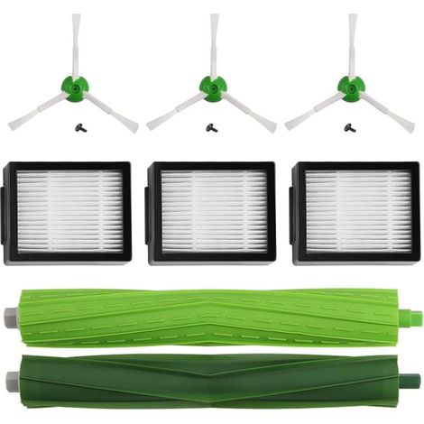Pack d'accessoires compatible avec Roomba E5 E6 i1 i3 i3+ i7 e5154 e5158 j7 - Kit complet de pièces de rechange - Comprend brosses latérales, filtres et rouleaux extracteurs de remplacement (1/5)