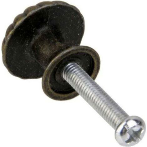 Boutons De Meuble - Alliage De Zinc - Diamètre 18 Mm - Hauteur 17 Mm - Pour Armoires Et Tiroirs - 10 Pièces (1/4)