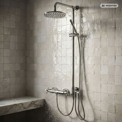 Système de douche PaulGurkes avec douche pluie 20 cm série Juliet (1/5)