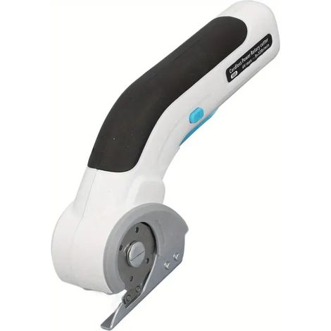 Ciseaux électriques pour tissu, coupe précise et facile, design ergonomique blanc, idéal pour couture et artisanat (1/2)