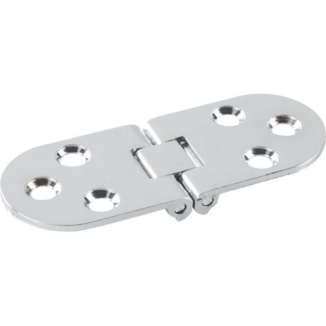 4 PCS Charnières de Table Pliantes,180 Degrés Charnière de Table Pliante à Alliage Zinc Arrondis,Charnière Flip Pliable vis non incluses(Argent) (1/5)