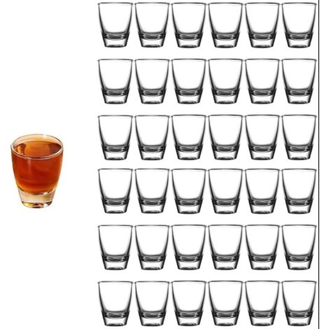 Glass Shot Glasses with Thick Bottom for Holiday Gatherings, Family, Bars (1/5)