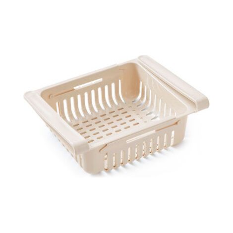 Boite Rangement Frigo Réfrigérateur Escamotable Avec Tiroir Organisateur Boîte de Rangement Pour Réfrigérateur Garder le Réfrigérateur(Blanc) (1/5)