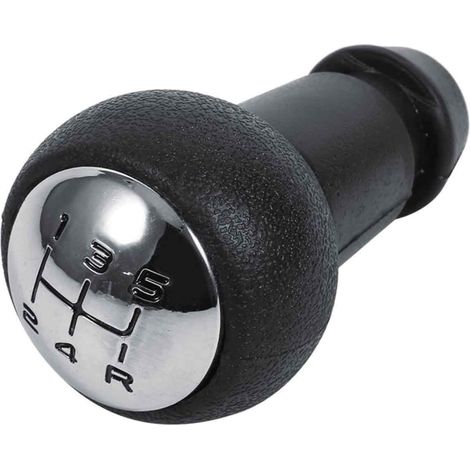 1 Pomo de palanca de cambios, negro, 5 velocidades, universal, para transmisión manual Peugeot 307 (1/5)