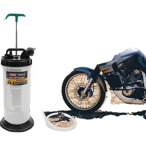 Bomba de succión de aceite, capacidad de 5,3 L, funcionamiento manual, 4 mangueras incluidas, material de polipropileno, tamaño del producto 22 x 59 cm (1/5)