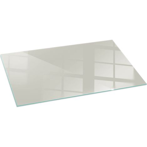 Kaminofen Glasplatte Funkenschutzplatte für Kamin Ofenglas Gehärtetem Kaminglas Funken und Kratzfest Farbe Hellcreme 100x50 cm