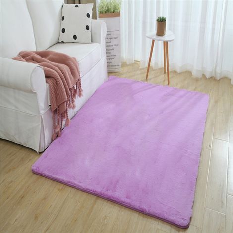 Tapis De Sol - 40 x 60 cm - Surface En Polyester Doux Et Coton Long - Dos Anti-dérapant En Tissu Non Tissé - Pour Chambre À Coucher Salon Couloir - 1 Pièce (1/2)
