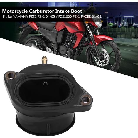 Lot de 4 manchons raccord collecteur d'admission carburateur moto plastique noir 8,2x5,2x5x3,2 cm pour YAMAHA FZS1000 FZ-1 FAZER (1/5)