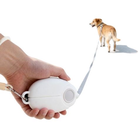 Comodo guinzaglio retrattile per cani (bianco) (1/5)