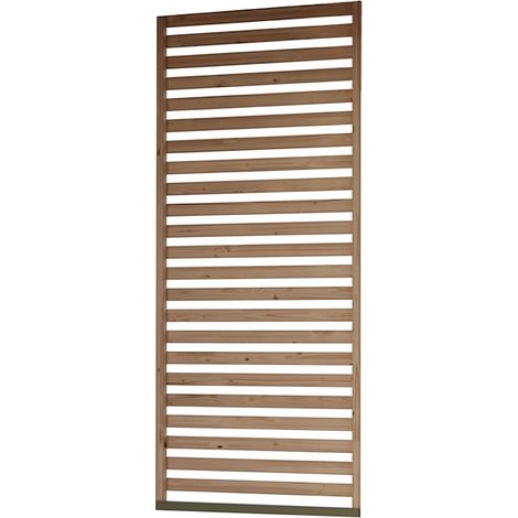 Cubeco Pavillon Lamellenwand natur halbe Breite