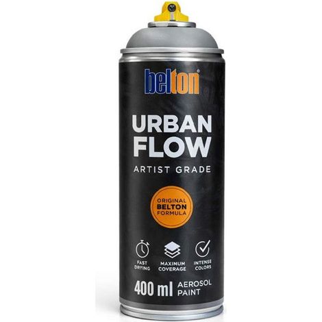 Bombe de peinture - Gris acier - Belton - Urban Flow - 400ml - Haute couvrance