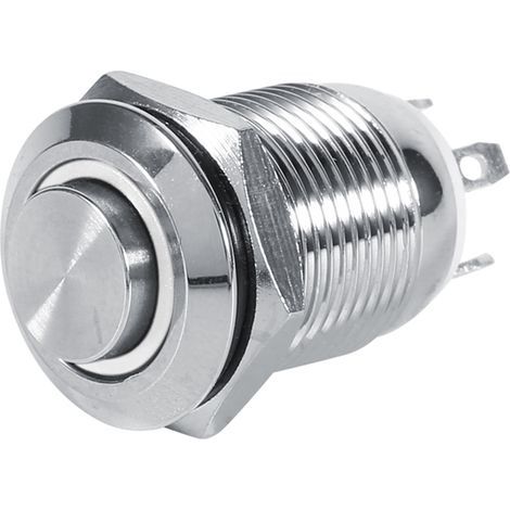 Bouton poussoir étanche 12mm métal, interrupteur momentané encastré, 4 broches, LED blanche 3V (1/2)