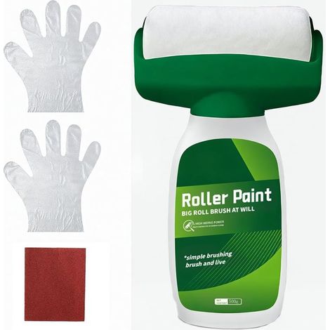 Peinture de retouche murale blanche 500 ml - Rouleau de peinture murale blanche - Rouleau de peinture de retouche - Convient pour la réparation des murs avec peinture au latex - À base d'eau (1/5)