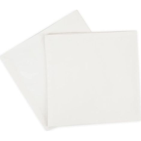 Lntyq 4 pièces - Serviettes de Table surdimensionnées Coton 45 CM x 45 CM (18 po x 18 po), Blanc - Tissu épais pour Une Utilisation Quotidienne (1/5)