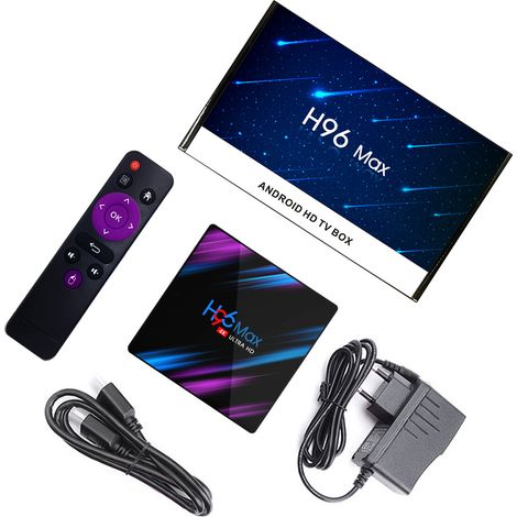 1 boîtier TV Android 10,0, lecteur multimédia 4K UHD, Wi-Fi double bande 2,4 GHz/5 GHz, 2 Go RAM / 16 Go stockage (1/5)