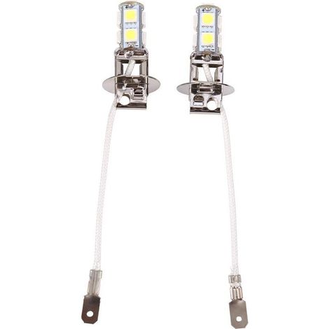 Ampoules antibrouillard LED H3 9 SMD 6500K – DC12V – Faible consommation d'énergie – Installation facile – Amélioration visibilité nocturne (1/5)