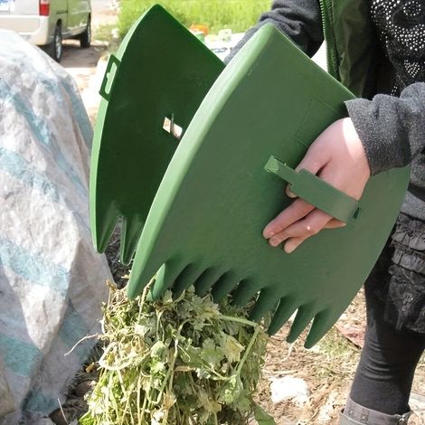 Filiyano-Râteau de jardin portatif, pratique pour ramasser les débris dans le jardin et sur la pelouse, accessoire de jardin pour une utilisation