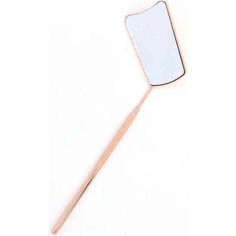 Miroir De Cils - Acier Inoxydable Détachable - Poignée Longue Avec Angle 45° - Lentille Anti-buée HD - Pour Inspection Extensions Cils Et Maquillage - 1 Pièce (1/5)