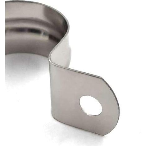 50 colliers de serrage rigides en acier inoxydable 304 pour tubes en U de 8 mm (1/4)