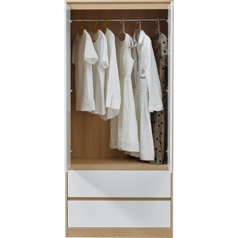 Armadio Guardaroba Bastheim con Cassetti 176 x 80 x 52 cm Effetto Rovere [en.casa] (1/5)