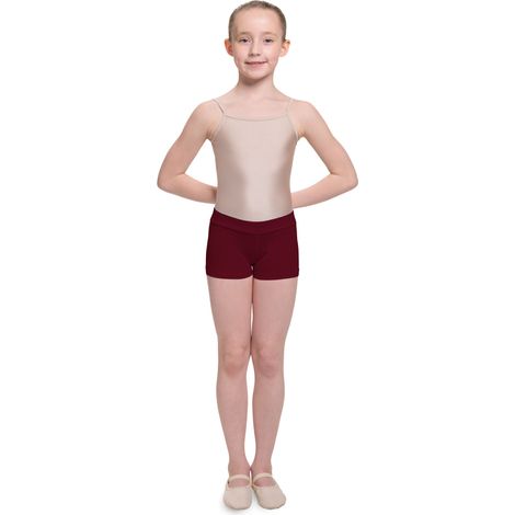 Egina – Kinder-Gymnastikshorts, bordeauxrot. Egina Gymnastikshorts für Tanz, bordeauxrot, Größe 110/116. (1/5)