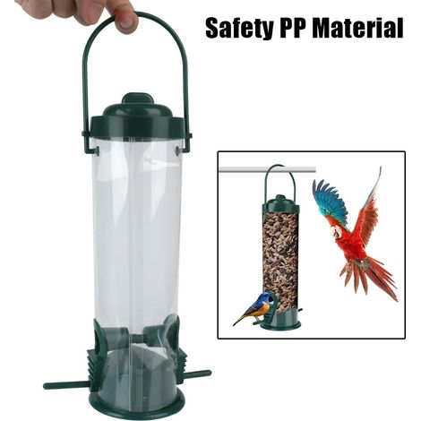 1 Mangeoire à oiseaux sauvages Distributeur de nourriture poreuse à suspendre à main 25,5 cm (1/5)