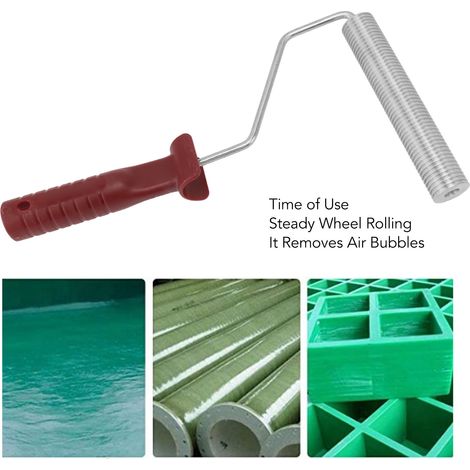 Rouleau en fibre de verre professionnel pour éliminer les bulles dans une baignoire, une douche ou un bateau (réparation).