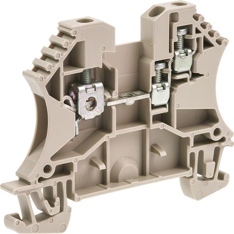 Bloc de jonction de traversée Weidmuller WDU, 2.5mm², A visser, Marron ( Prix pour Paquet de 5 )