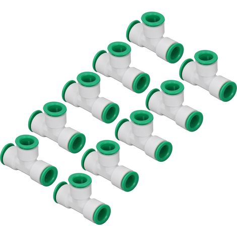 Raccord en T 3 voies à connexion rapide push-fit, 10 pièces adaptateur tuyau irrigation 20mm/0.8in, connecteur femelle pour arrosage (1/5)