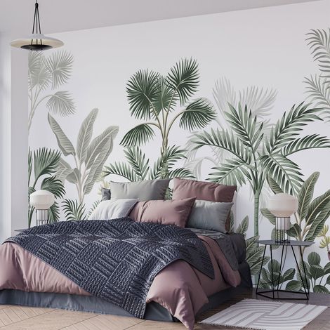Papier peint panoramique - Plantes tropicales - 130 cm x 87 cm (1/4)