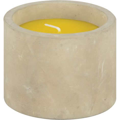 Bougie citronnelle pot en béton anti-guêpe