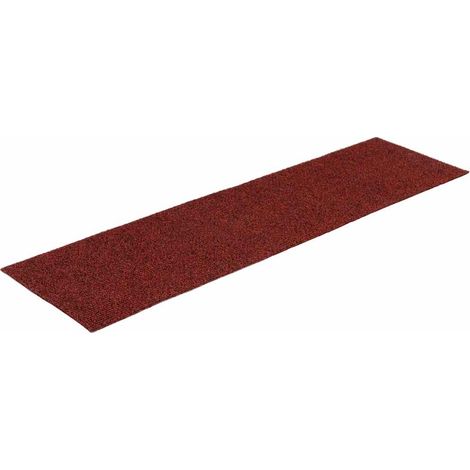 Stufenmatten Selbstklebend 15 Stk. 76x20 cm Bordeauxrot Rechteckig vidaXL